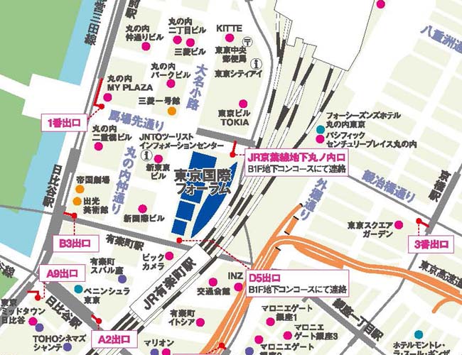東京フォーラム周辺マップ
